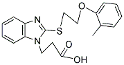 3-(2-([2-(2-METHYLPHENOXY)ETHYL]THIO)-1H-BENZIMIDAZOL-1-YL)PROPANOIC ACID 结构式