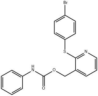 (2-[(4-BROMOPHENYL)SULFANYL]-3-PYRIDINYL)METHYL N-PHENYLCARBAMATE 结构式