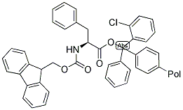 FMOC-PHE-2-CL-TRT RESIN 结构式