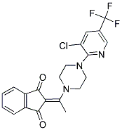 2-((4-(3-CHLORO-5-(TRIFLUOROMETHYL)-2-PYRIDYL)PIPERAZINYL)ETHYLIDENE)INDANE-1,3-DIONE 结构式