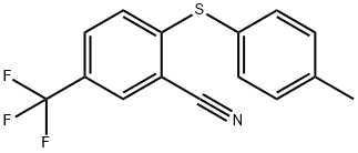 2-[(4-METHYLPHENYL)SULFANYL]-5-(TRIFLUOROMETHYL)BENZENECARBONITRILE 结构式