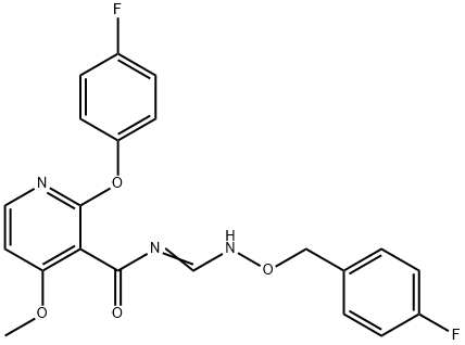 N-(([(4-FLUOROBENZYL)OXY]IMINO)METHYL)-2-(4-FLUOROPHENOXY)-4-METHOXYNICOTINAMIDE 结构式