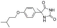 5-METHYL-5-[4-(3-METHYLBUTOXY)PHENYL]IMIDAZOLIDINE-2,4-DIONE 结构式