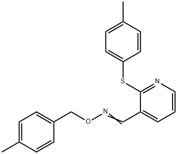 2-[(4-METHYLPHENYL)SULFANYL]NICOTINALDEHYDE O-(4-METHYLBENZYL)OXIME 结构式