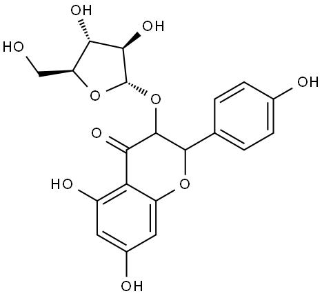 DIHYDROKAEMPFEROL 3-O-ARABINOSIDE 结构式