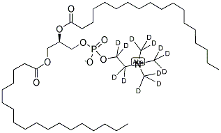 1,2-DISTEAROYL-SN-GLYCERO-3-PHOSPHOCHOLINE-1,1,2,2-D4-N,N,N-TRIMETHYL-D9 结构式