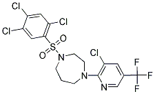 2,4,5-TRICHLORO-1-((4-(3-CHLORO-5-(TRIFLUOROMETHYL)(2-PYRIDYL))(1,4-DIAZAPERHYDROEPINYL))SULFONYL)BENZENE 结构式