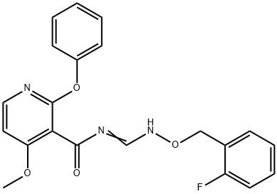 N-(([(2-FLUOROBENZYL)OXY]IMINO)METHYL)-4-METHOXY-2-PHENOXYNICOTINAMIDE 结构式
