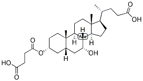 5-BETA-CHOLANIC ACID-3-ALPHA, 7-ALPHA-DIOL 3-HEMISUCCINATE 结构式