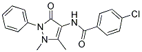 N-(2,3-DIMETHYL-5-OXO-1-PHENYL(3-PYRAZOLIN-4-YL))(4-CHLOROPHENYL)FORMAMIDE 结构式