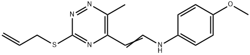 N-(2-[3-(ALLYLSULFANYL)-6-METHYL-1,2,4-TRIAZIN-5-YL]VINYL)-4-METHOXYANILINE 结构式