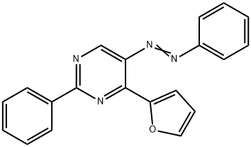 4-(2-FURYL)-2-PHENYL-5-(2-PHENYLDIAZENYL)PYRIMIDINE 结构式