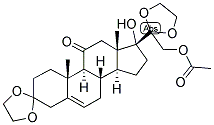 5-PREGNEN-17,21-DIOL-3,11,20-TRIONE 21-ACETATE DIETHYLENEKETAL 结构式