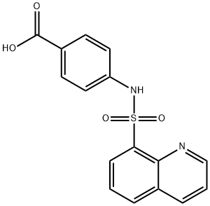 4-(8-喹啉基磺酰基氨基)苯甲酸 结构式