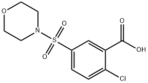 2-氯-5-(吗啉-4-磺酰基)苯甲酸 结构式
