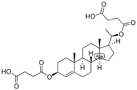 4-PREGNEN-3-BETA, 20-BETA-DIOL DIHEMISUCCINATE 结构式