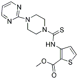 METHYL 3-(((4-PYRIMIDIN-2-YLPIPERAZINYL)THIOXOMETHYL)AMINO)THIOPHENE-2-CARBOXYLATE 结构式