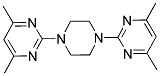 N,N'-BIS(4,6-DIMETHYLPYRIMIDIN-2-YL)PIPERAZINE 结构式