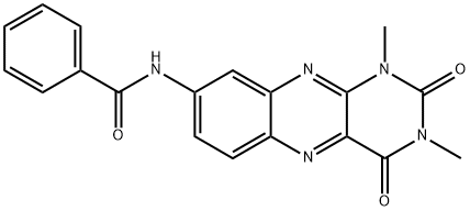 N-(1,3-DIMETHYL-2,4-DIOXO-1,2,3,4-TETRAHYDROBENZO[G]PTERIDIN-8-YL)BENZAMIDE 结构式