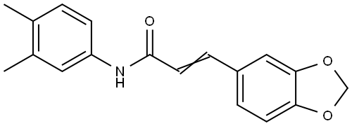 3-(1,3-Benzodioxol-5-yl)-N-(3,4-dimethylphenyl)acrylamide 结构式