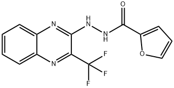 N'-[3-(TRIFLUOROMETHYL)-2-QUINOXALINYL]-2-FUROHYDRAZIDE 结构式