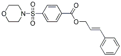 (2E)-3-PHENYLPROP-2-ENYL 4-(MORPHOLIN-4-YLSULFONYL)BENZOATE 结构式