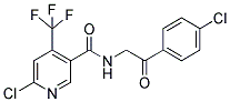 N3-[2-(4-CHLOROPHENYL)-2-OXOETHYL]-6-CHLORO-4-(TRIFLUOROMETHYL)NICOTINAMIDE 结构式