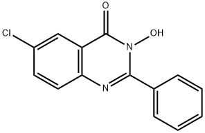 6-氯-3-羟基-2-苯基-4(3H)-喹唑啉酮 结构式