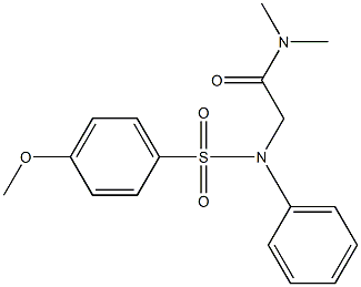 2-((4-甲氧基-N-苯基苯基)磺酰胺)-N,N-二甲基乙酰胺 结构式