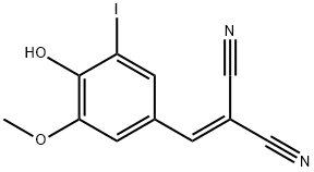 2-[(4-HYDROXY-3-IODO-5-METHOXYPHENYL)METHYLENE]MALONONITRILE 结构式