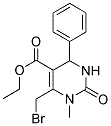 6-Bromomethyl-1-methyl-2-oxo-4-phenyl-1,2,3,4-tetrahydro-pyrimidine-5-carboxylic acid ethyl ester 结构式