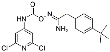 2-[4-(TERT-BUTYL)PHENYL]-N'-(([(2,6-DICHLOROPYRIDIN-4-YL)AMINO]CARBONYL)OXY)ETHANIMIDAMIDE 结构式