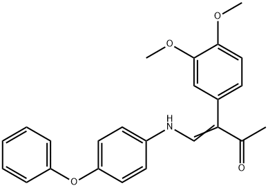 3-(3,4-DIMETHOXYPHENYL)-4-(4-PHENOXYANILINO)-3-BUTEN-2-ONE 结构式