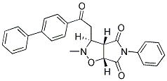 3-(2-[1,1'-BIPHENYL]-4-YL-2-OXOETHYL)-2-METHYL-5-PHENYLDIHYDRO-2H-PYRROLO[3,4-D]ISOXAZOLE-4,6(3H,5H)-DIONE 结构式