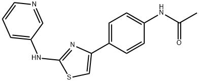 N-(4-(4-(3-PYRIDYLAMINO)-3,5-THIAZOLYL)PHENYL)ETHANAMIDE 结构式