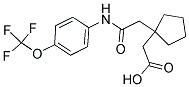 [1-(2-OXO-2-([4-(TRIFLUOROMETHOXY)PHENYL]AMINO)ETHYL)CYCLOPENTYL]ACETIC ACID 结构式