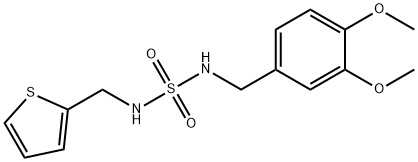 N-(3,4-DIMETHOXYBENZYL)-N'-(2-THIENYLMETHYL)SULFAMIDE 结构式