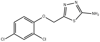 2-氨基-5-[(2,4-二氯苯氧基)甲基]-1,3,4-噻二唑 结构式