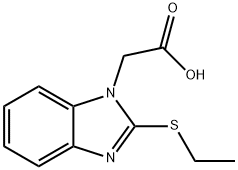 [2-(ETHYLSULFANYL)-1H-BENZIMIDAZOL-1-YL]ACETIC ACID 结构式