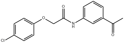 N-(3-乙酰基-苯基)-2-(4-氯-苯氧基)-乙酰胺 结构式