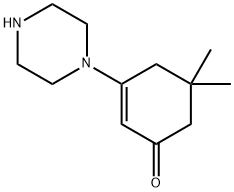 5,5-DIMETHYL-3-PIPERAZIN-1-YL-CYCLOHEX-2-ENONE 结构式