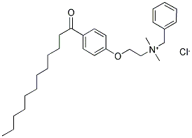 劳拉氯铵(十二烷基二甲基苄基氯化氨) 结构式