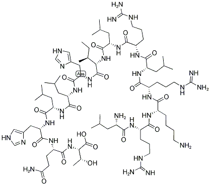 LEU-ARG-LYS-ARG-LEU-ARG-LEU-ILE-HIS-LEU-LEU-HIS-GLN-THR 结构式