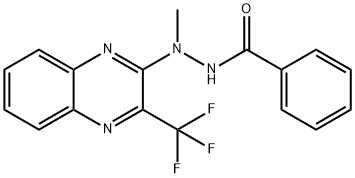 N'-METHYL-N'-[3-(TRIFLUOROMETHYL)-2-QUINOXALINYL]BENZENECARBOHYDRAZIDE 结构式