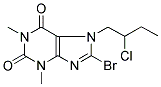 8-BROMO-7-(2-CHLOROBUTYL)-1,3-DIMETHYL-2,3,6,7-TETRAHYDRO-1H-PURINE-2,6-DIONE 结构式