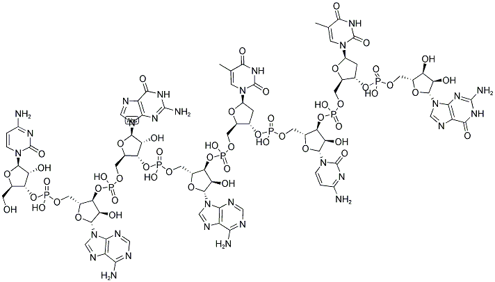 AGATCT, 5'-NON-PHOSPHORYLATED 结构式