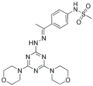 (E)-N-(4-(1-(2-(4,6-DIMORPHOLINO-1,3,5-TRIAZIN-2-YL)HYDRAZONO)ETHYL)PHENYL)METHANESULFONAMIDE 结构式