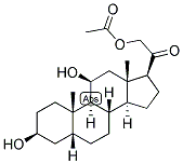 5-BETA-PREGNAN-3-BETA, 11-BETA, 21-TRIOL-20-ONE 21-ACETATE 结构式