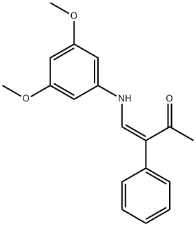 4-(3,5-DIMETHOXYANILINO)-3-PHENYL-3-BUTEN-2-ONE 结构式