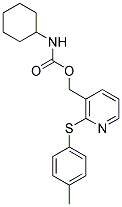 (2-[(4-METHYLPHENYL)SULFANYL]-3-PYRIDINYL)METHYL N-CYCLOHEXYLCARBAMATE 结构式